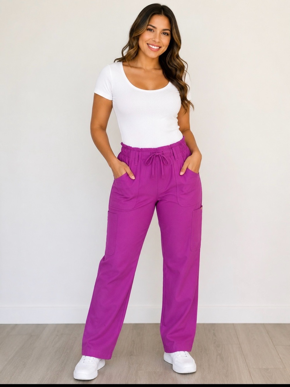 Koi Sapphire Alicia Women’s Scrub Pants – Medium Regular – Plum